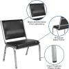 Flash Furniture HERCULES Series 1000 lb. Rated Black Antimicrobial Vinyl Bariatric Medical Reception Chair(Black Vinyl)