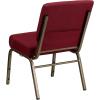 Flash Furniture HERCULES Series 21”W Stacking Church Chair in Black Dot Patterned Fabric – Gold Vein Frame(Burgundy Fabric/Gold Vein Frame)