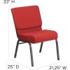 Flash Furniture HERCULES Series 21”W Stacking Church Chair in Black Dot Patterned Fabric – Gold Vein Frame(Crimson Fabric/Silver Vein Frame)