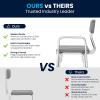 Flash Furniture HERCULES Series 300 Lb. Capacity Adjustable Gray Bath & Shower Transfer Bench with Back and Side Arm(Grey)
