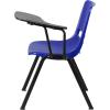 Flash Furniture HERCULES Series 661 lb. Capacity Black Ergonomic Shell Stack Chair with Black Frame and 16” Seat Height(Navy Plastic/Black Frame)
