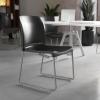 Flash Furniture HERCULES Series 880 lb. Capacity Yellow Full Back Contoured Stack Chair with Gray Powder Coated Sled Base(Black)