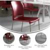 Flash Furniture HERCULES Series 880 lb. Capacity Yellow Full Back Contoured Stack Chair with Gray Powder Coated Sled Base(Burgundy)