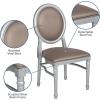 Flash Furniture HERCULES Series 900 lb. Capacity King Louis Chair with Tufted Back, Black Vinyl Seat and Black Frame(Taupe Vinyl/Silver Frame)