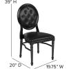Flash Furniture HERCULES Series 900 lb. Capacity King Louis Chair with Tufted Back, Black Vinyl Seat and Black Frame(Tufted Black Vinyl/Black Frame)