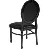 Flash Furniture HERCULES Series 900 lb. Capacity King Louis Chair with Tufted Back, Black Vinyl Seat and Black Frame(Tufted Black Vinyl/Black Frame)