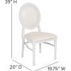 Flash Furniture HERCULES Series 900 lb. Capacity King Louis Chair with Tufted Back, Black Vinyl Seat and Black Frame(White Vinyl/White Frame)