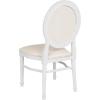 Flash Furniture HERCULES Series 900 lb. Capacity King Louis Chair with Tufted Back, Black Vinyl Seat and Black Frame(White Vinyl/White Frame)