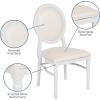 Flash Furniture HERCULES Series 900 lb. Capacity King Louis Chair with Tufted Back, Black Vinyl Seat and Black Frame(White Vinyl/White Frame)