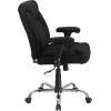 Flash Furniture HERCULES Series Big & Tall 400 lb. Rated Black LeatherSoft Deep Tufted Ergonomic Task Office Chair with Adjustable Arms(Black Fabric)