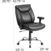 Flash Furniture HERCULES Series Big & Tall 400 lb. Rated Black LeatherSoft Deep Tufted Ergonomic Task Office Chair with Adjustable Arms(Black Leathersoft)