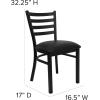 Flash Furniture HERCULES Series Black Ladder Back Metal Restaurant Chair – Black Vinyl Seat(black)