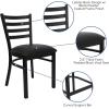 Flash Furniture HERCULES Series Black Ladder Back Metal Restaurant Chair – Black Vinyl Seat(black)