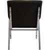 Flash Furniture HERCULES Series Church Chair – Gray Fabric – Stackable – 21″W – Wood Accented Arms – Silver Vein Frame(Black Fabric/Silver Vein Frame)