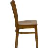 Flash Furniture HERCULES Series Ladder Back Mahogany Wood Restaurant Chair – Burgundy Vinyl Seat(Cherry Wood Seat/Cherry Wood Frame)