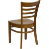 Flash Furniture HERCULES Series Ladder Back Mahogany Wood Restaurant Chair – Burgundy Vinyl Seat(Cherry Wood Seat/Cherry Wood Frame)