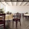 Flash Furniture HERCULES Series Ladder Back Mahogany Wood Restaurant Chair – Burgundy Vinyl Seat(Mahogany Wood Seat/Mahogany Wood Frame)