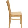 Flash Furniture HERCULES Series Ladder Back Mahogany Wood Restaurant Chair – Burgundy Vinyl Seat(Natural Wood Seat/Natural Wood Frame)