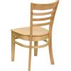 Flash Furniture HERCULES Series Ladder Back Mahogany Wood Restaurant Chair – Burgundy Vinyl Seat(Natural Wood Seat/Natural Wood Frame)