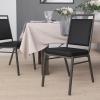 Flash Furniture HERCULES Series Square Back Stacking Banquet Chair in Dark Gray Fabric with Silvervein Frame(Black Vinyl/Silver Vein Frame)