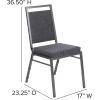Flash Furniture HERCULES Series Square Back Stacking Banquet Chair in Dark Gray Fabric with Silvervein Frame(Dark Gray Fabric/Silver Vein Frame)