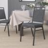 Flash Furniture HERCULES Series Square Back Stacking Banquet Chair in Dark Gray Fabric with Silvervein Frame(Dark Gray Fabric/Silver Vein Frame)