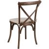 Flash Furniture HERCULES Series Stackable Early American Wood Cross Back Chair with Cushion(Early American)