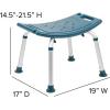 Flash Furniture HERCULES Series Tool-Free and Quick Assembly, 300 Lb. Capacity, Adjustable Gray Bath & Shower Chair with Extra Large Back(Navy)