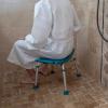 Flash Furniture HERCULES Series Tool-Free and Quick Assembly, 300 Lb. Capacity, Adjustable Gray Bath & Shower Chair with Extra Large Back(Teal)