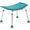 Flash Furniture HERCULES Series Tool-Free and Quick Assembly, 300 Lb. Capacity, Adjustable Gray Bath & Shower Chair with Extra Large Back(Teal)