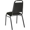 Flash Furniture HERCULES Series Trapezoidal Back Stacking Banquet Chair in Burgundy Vinyl – Silver Vein Frame(Black Fabric/Black Frame)
