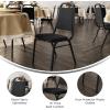 Flash Furniture HERCULES Series Trapezoidal Back Stacking Banquet Chair in Burgundy Vinyl – Silver Vein Frame(Black Fabric/Black Frame)