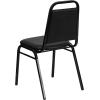 Flash Furniture HERCULES Series Trapezoidal Back Stacking Banquet Chair in Burgundy Vinyl – Silver Vein Frame(Black Vinyl/Black Frame)