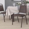 Flash Furniture HERCULES Series Trapezoidal Back Stacking Banquet Chair in Burgundy Vinyl – Silver Vein Frame(Brown Vinyl/Copper Vein Frame)