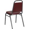 Flash Furniture HERCULES Series Trapezoidal Back Stacking Banquet Chair in Burgundy Vinyl – Silver Vein Frame(Burgundy Vinyl/Silver Vein Frame)