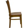 Flash Furniture HERCULES Series Vertical Slat Back Walnut Wood Restaurant Chair(Cherry Wood Seat/Cherry Wood Frame)