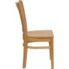 Flash Furniture HERCULES Series Vertical Slat Back Walnut Wood Restaurant Chair(Natural Wood Seat/Natural Wood Frame)