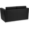 Flash Furniture HERCULES Trinity Series Contemporary Black LeatherSoft Loveseat with Stainless Steel Base(Contemporary)