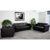 Flash Furniture HERCULES Trinity Series Contemporary Black LeatherSoft Loveseat with Stainless Steel Base(Set)