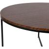 Flash Furniture Hampstead Collection Coffee Table – Modern White Marble Finish Coffee Table – Crisscross Brushed Gold Frame(Walnut/Matte Black)