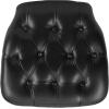 Flash Furniture Hard Silver Tufted Vinyl Chiavari Chair Cushion(Black)
