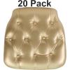 Flash Furniture Hard Silver Tufted Vinyl Chiavari Chair Cushion(Gold)