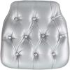 Flash Furniture Hard Silver Tufted Vinyl Chiavari Chair Cushion(Silver)