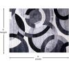 Flash Furniture Harken Collection 6′ x 9′ Geometric Area Rug – Black and Gray Olefin Facing – Jute Backing – Living Room or Bedroom