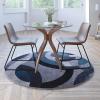 Flash Furniture Harken Collection 8′ x 10′ Geometric Area Rug – Black and Gray Olefin Facing – Jute Backing – Living Room or Bedroom(Blue)