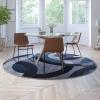 Flash Furniture Harken Collection 8′ x 10′ Geometric Area Rug – Black and Gray Olefin Facing – Jute Backing – Living Room or Bedroom(Blue)