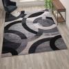 Flash Furniture Harken Collection 8′ x 10′ Geometric Area Rug – Black and Gray Olefin Facing – Jute Backing – Living Room or Bedroom(Grey)