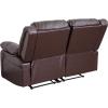 Flash Furniture Harmony Series Black LeatherSoft Loveseat with Two Built-In Recliners(Brown Leathersoft)