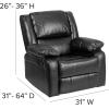 Flash Furniture Harmony Series Black LeatherSoft Recliner(Black Leathersoft)