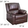 Flash Furniture Harmony Series Black LeatherSoft Recliner(Brown Leathersoft)